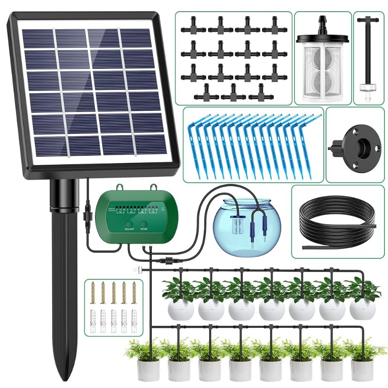 Smart Garden Click And Grow - Kit de irrigação solar inteligente, 6v,
