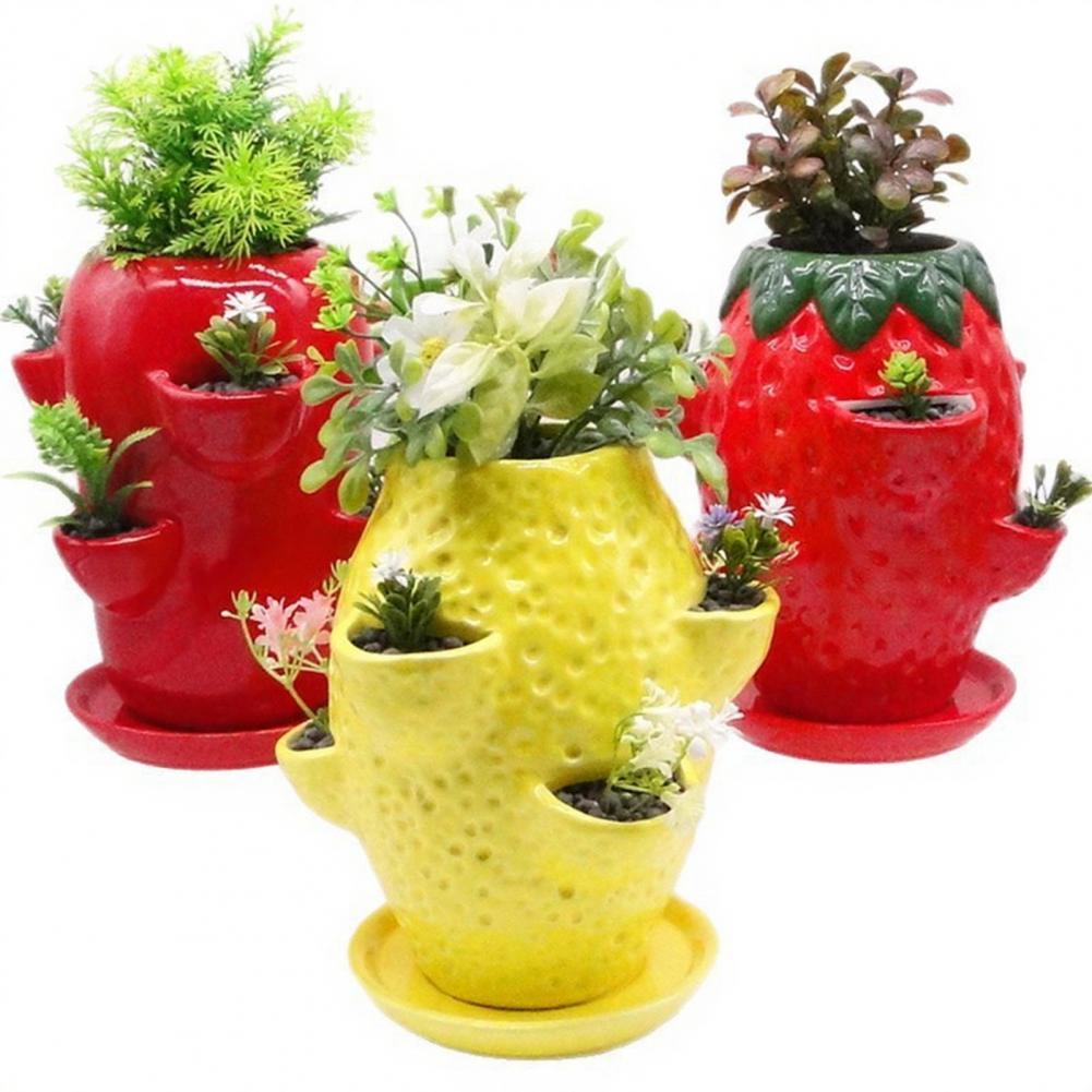 Vertical Planter Tower - Vaso Decorativo em Cerâmica com Relevo