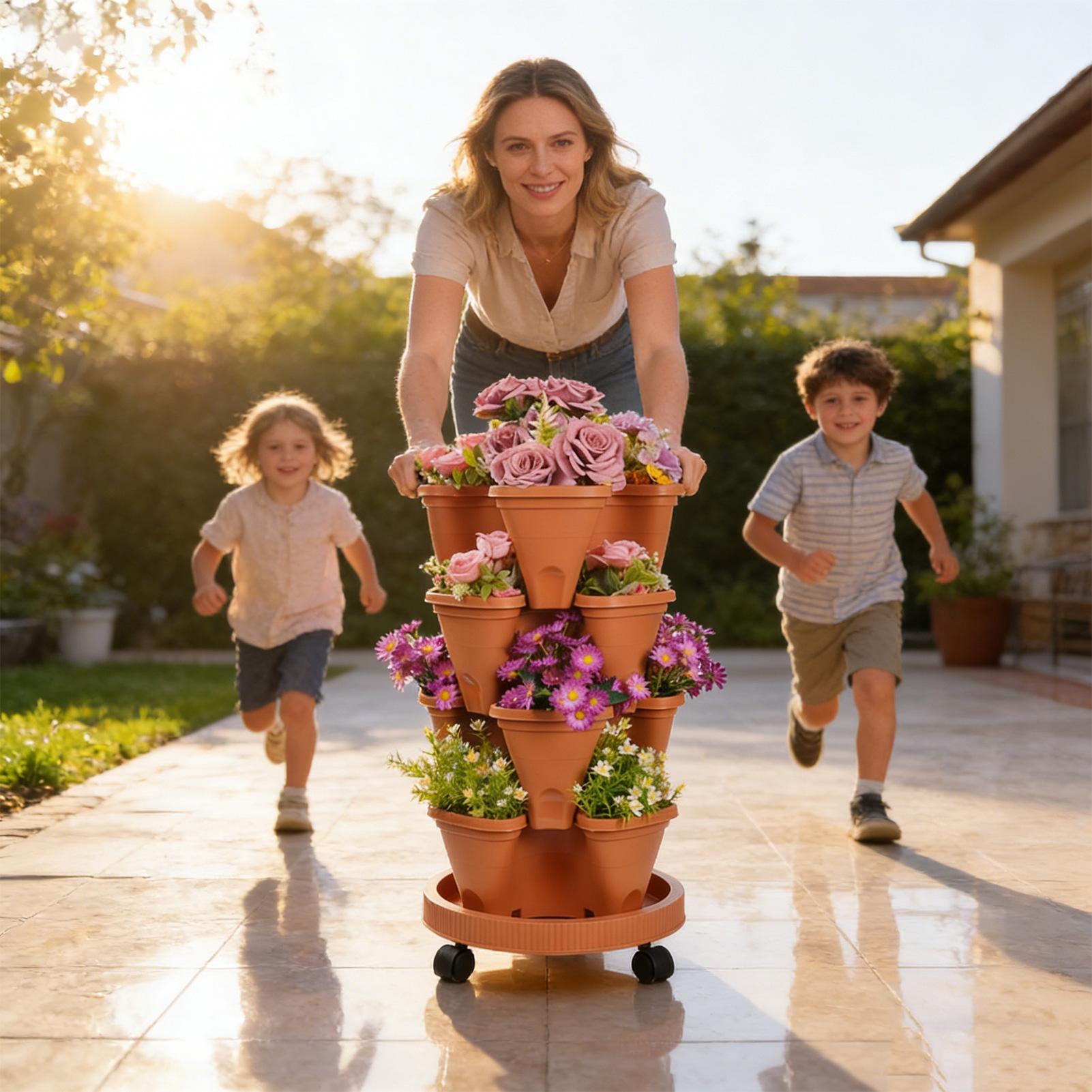 Vaso Empilhável de Quatro Níve - Vertical Planter Tower avaliação e preço